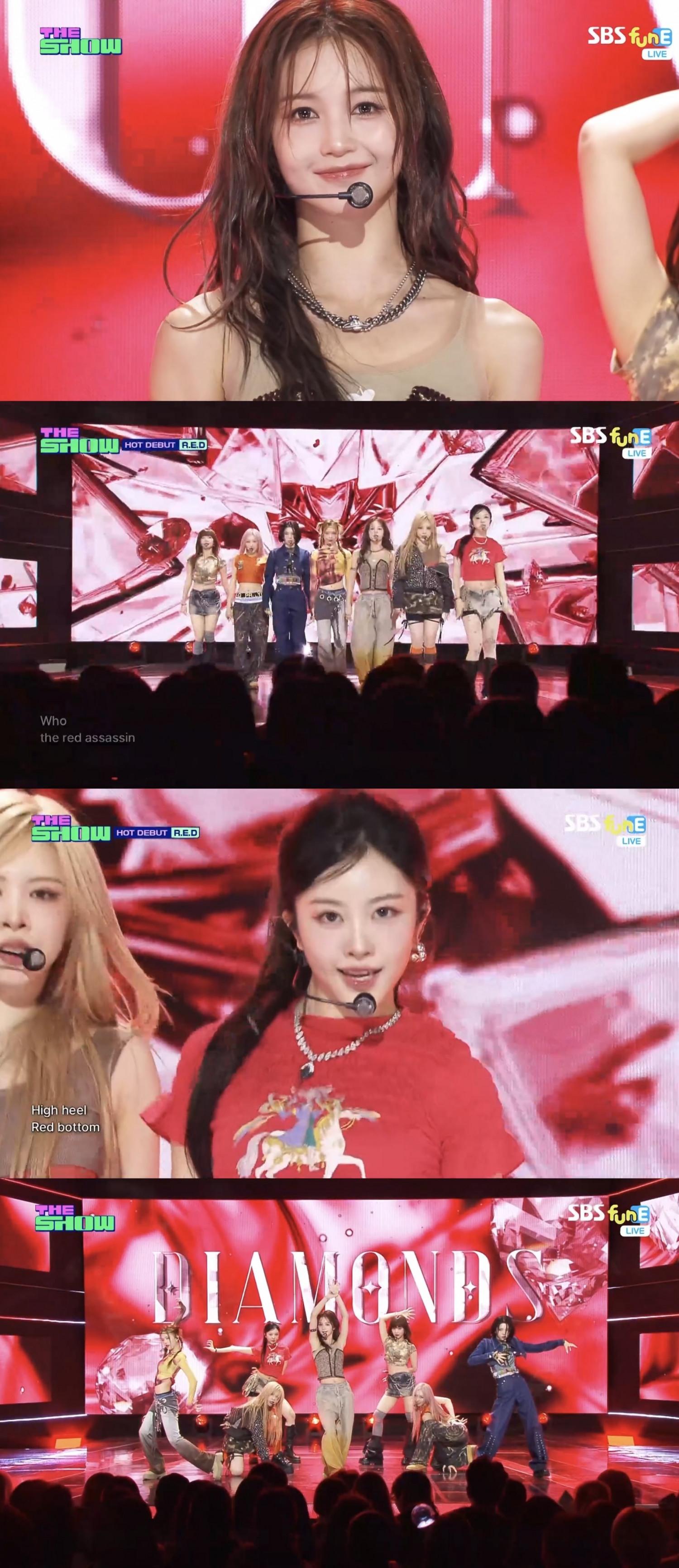 ‘더쇼’ R.E.D, 色다른 매력 빛났다…'다이아몬드' 퍼포먼스 눈길