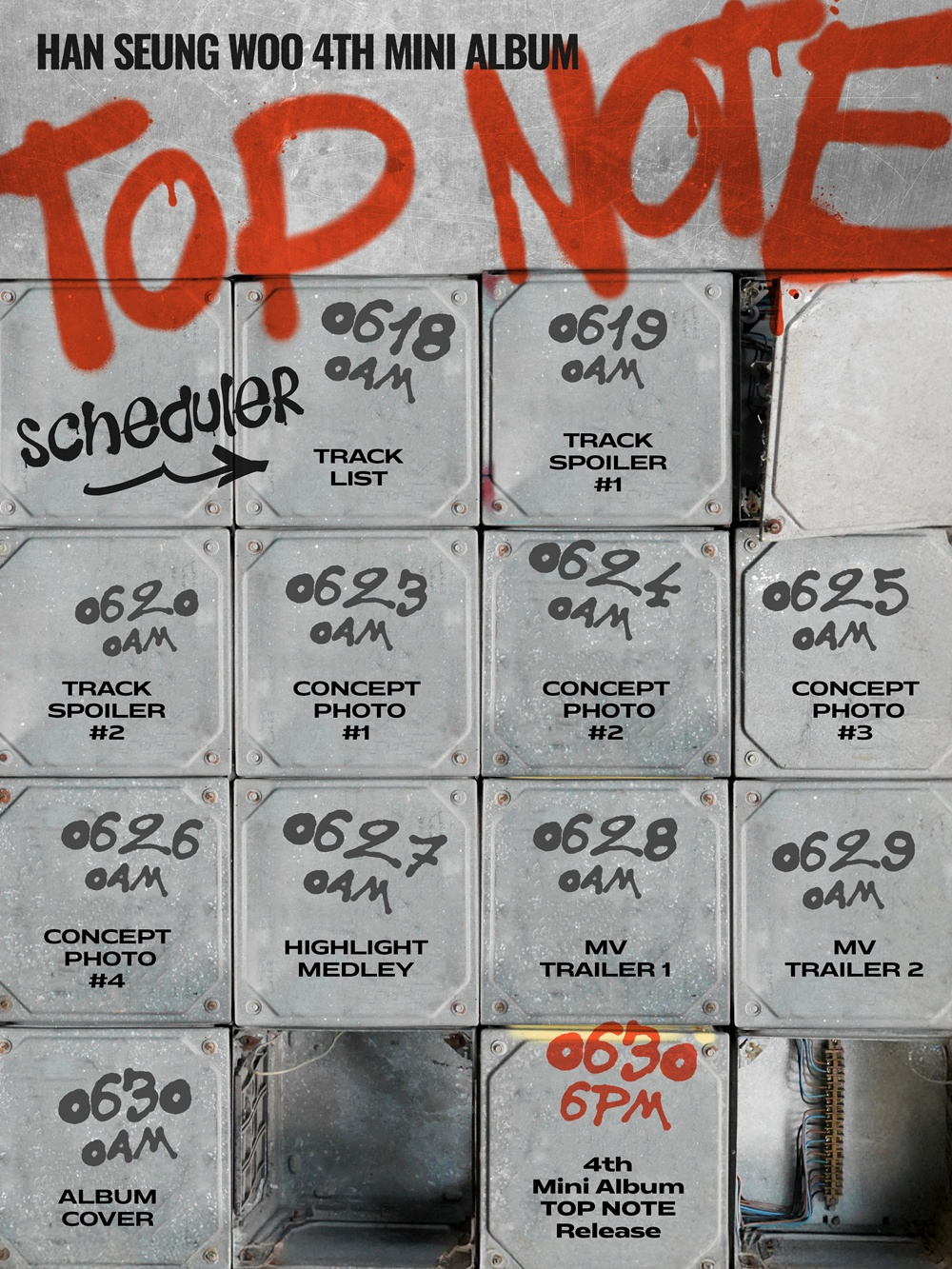 한승우, 미니 4집 ‘TOP NOTE’ 스케줄러 공개…컴백 카운트다운 돌입