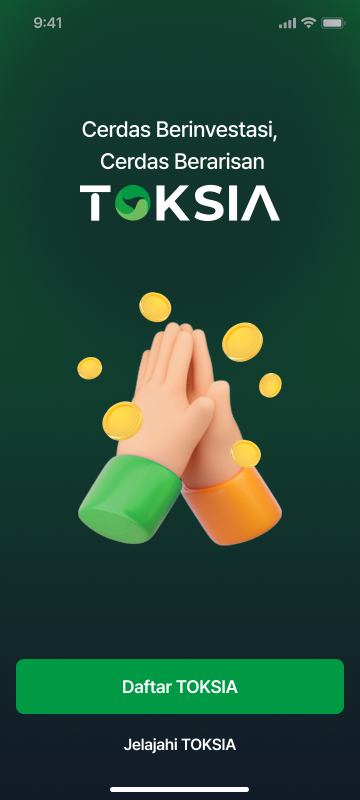 인도네시아 투자유치형 공동 플랫폼 톡시아(Toksia) 초기화면(사진제공=토큰아시아코리아)