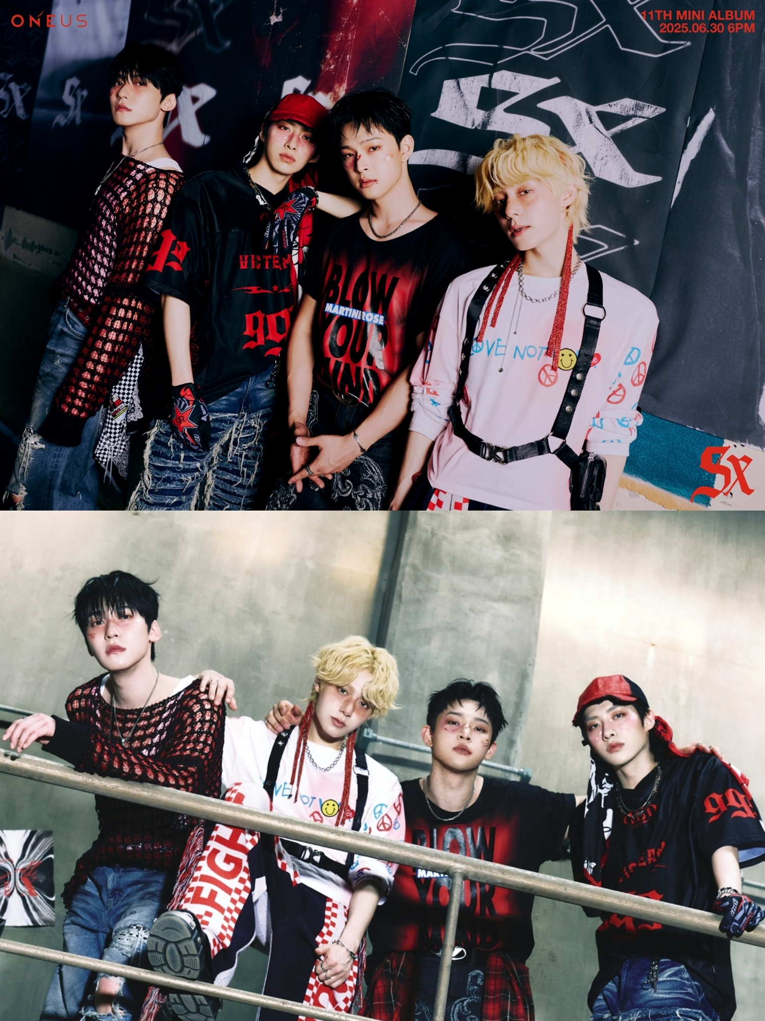 원어스, 미니 11집 '5x' 콘셉트 포토 공개…'강렬+치명' 대담한 포즈