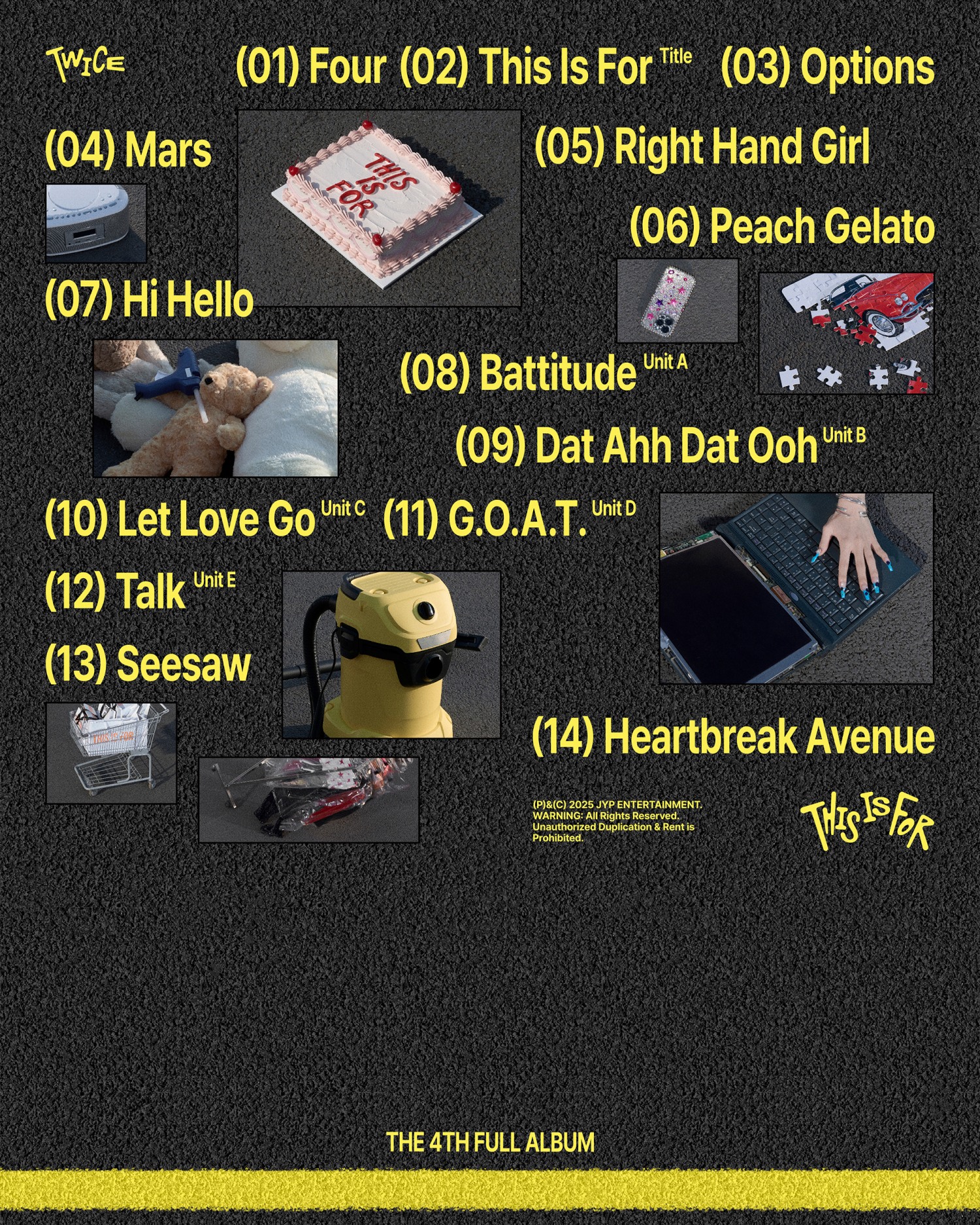 트와이스, 정규 4집 트랙리스트 공개…타이틀곡은 'THIS IS FOR'