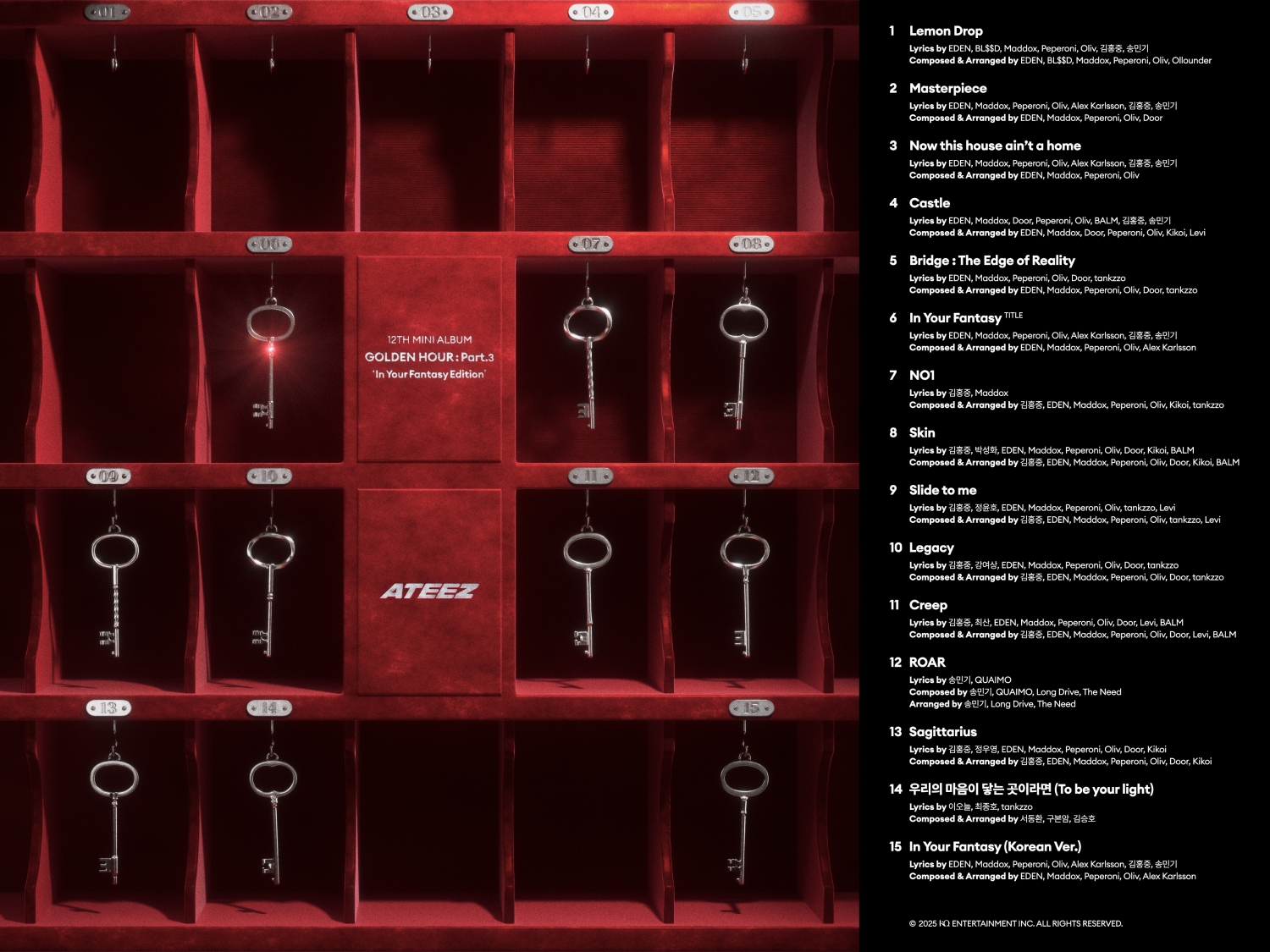 에이티즈, 미니 12집 골든 아워 : 파트 3 ‘인 유어 판타지 에디션’ 트랙리스트 공개…신곡→솔로곡 ‘팬심 들썩’
