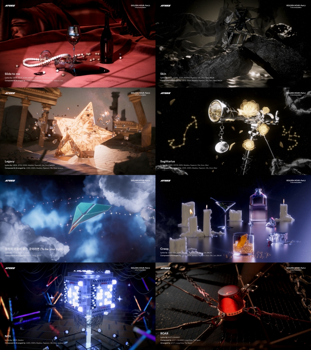 에이티즈, 미니 12집 에디션 프리뷰 공개…진화한 역량+개성 담은 솔로곡 향연