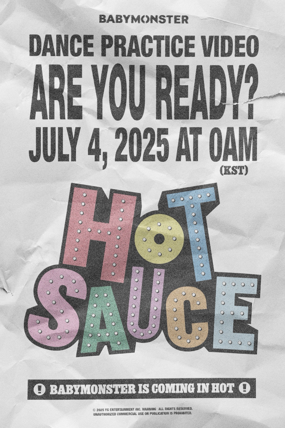 베이비몬스터, ‘HOT SAUCE’ 안무 연습 영상 4일 공개…글로벌 팬 '기대감 폭발'