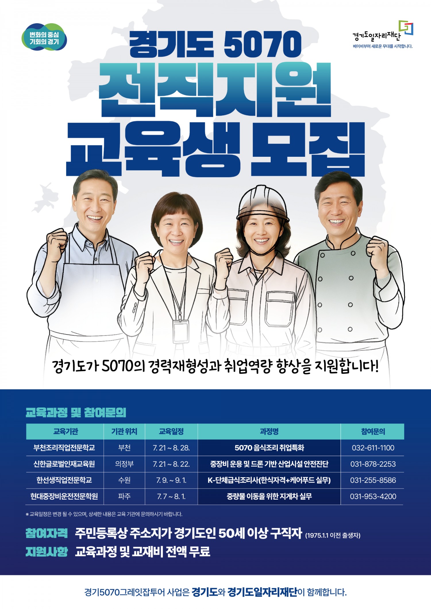 경기 5070 그레잇잡투어 참여할 교육생 모집