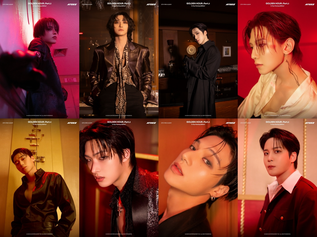 에이티즈, 미니 12집 에디션 포토 공개…멤버 전원 센터 비주얼+관능美