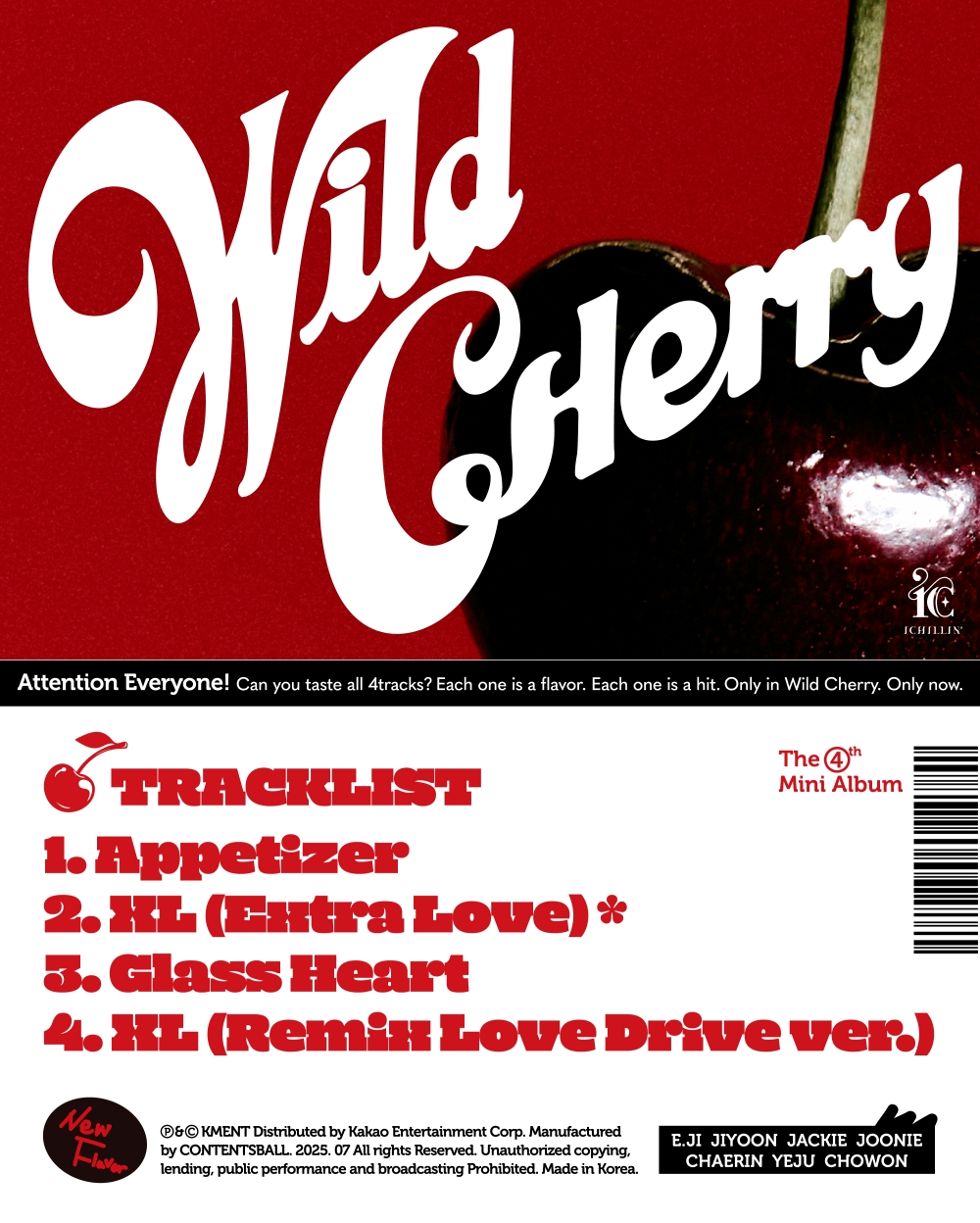 아이칠린, 미니 4집 트랙리스트 공개…타이틀곡은 ‘XL (Extra Love)’