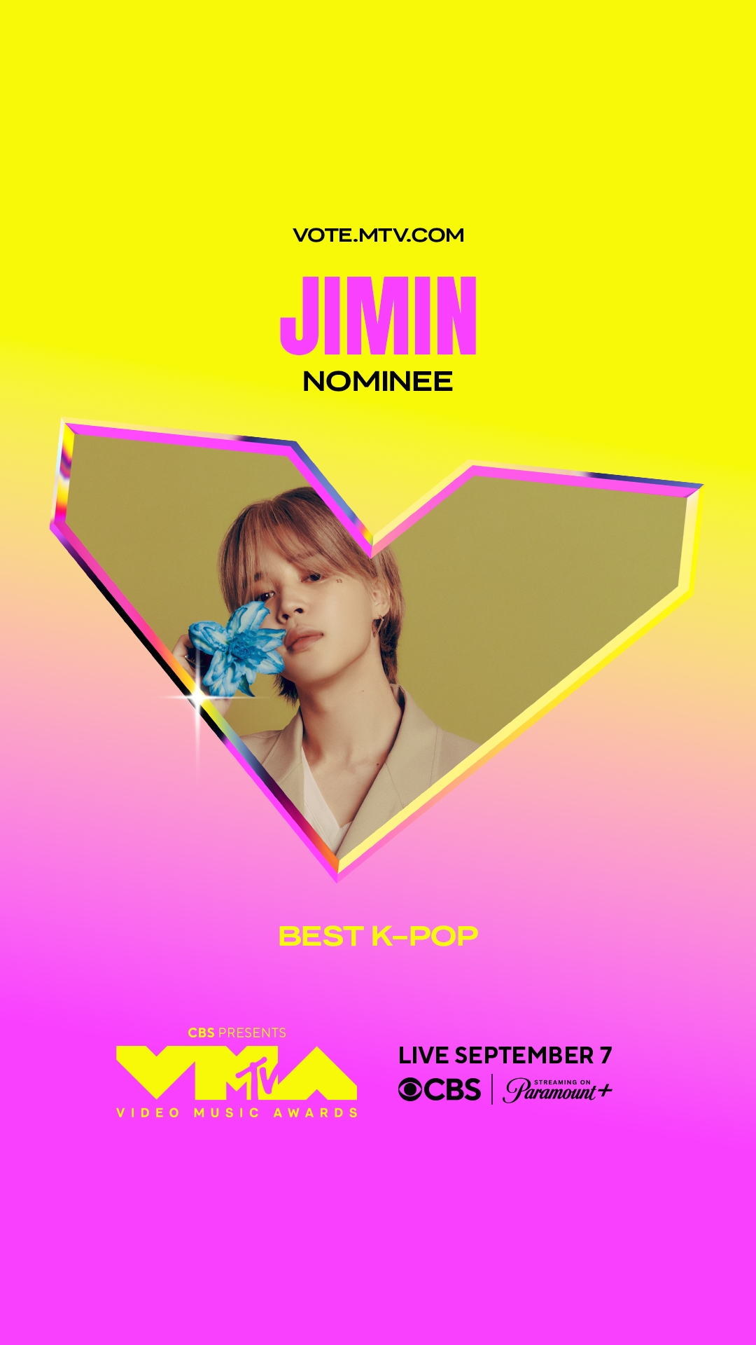 BTS 지민, 美 MTV VMA서 첫 솔로 노미네이트…글로벌 존재감 입증