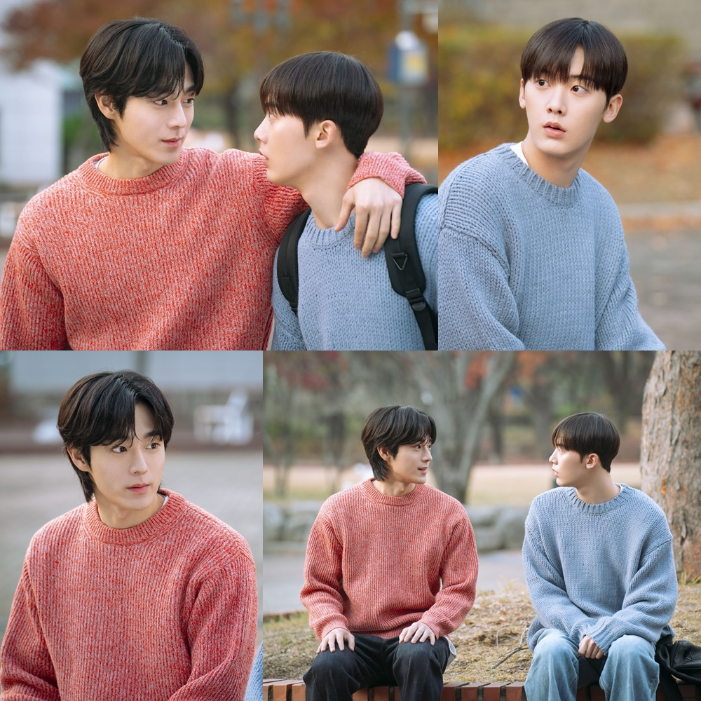 ‘내 여자친구는 상남자’ 당황 윤산하 VS 미소 유정후, 의미심장 어깨동무 투 샷