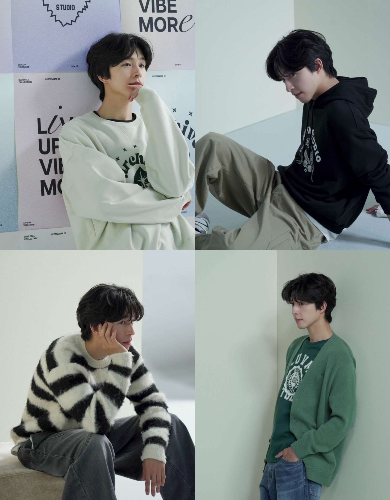 홍경, 의류 화보 비하인드 컷 공개…가을 무드 장착