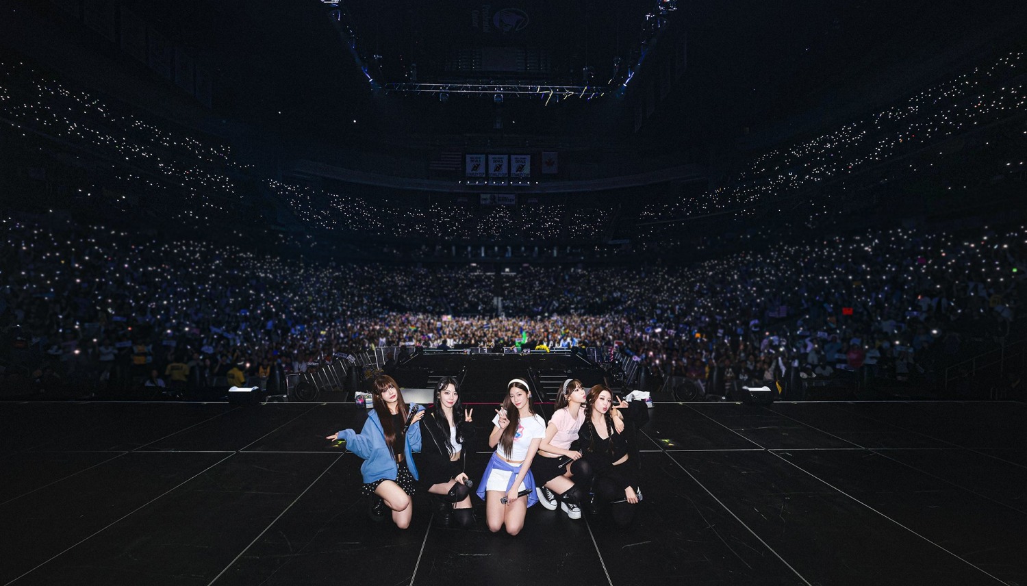 “10월 새로운 음악으로 돌아온다” 르세라핌, 뉴어크 공연 중 깜짝 컴백 발표