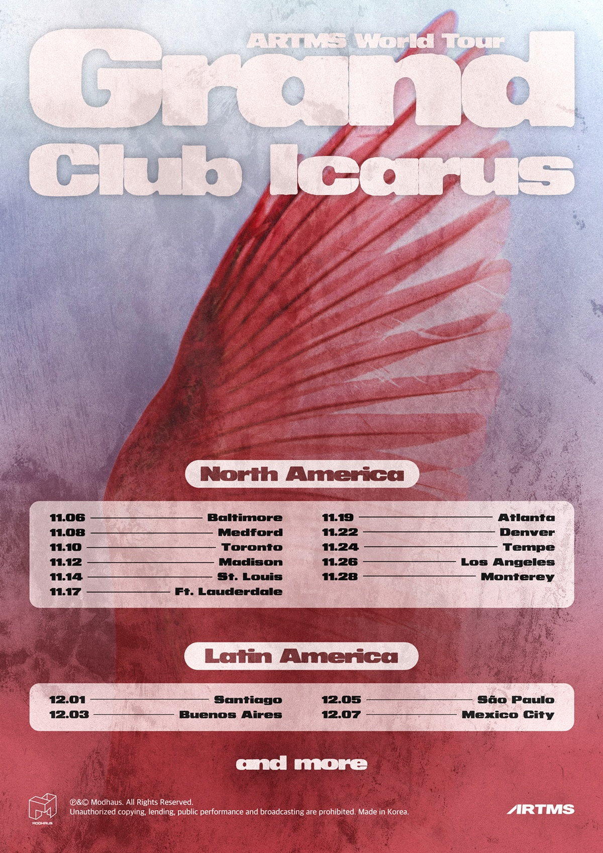 아르테미스, 새 월드 투어 ‘그랜드 클럽 이카루스’ 개최…북미와 남미 팬들과 만남