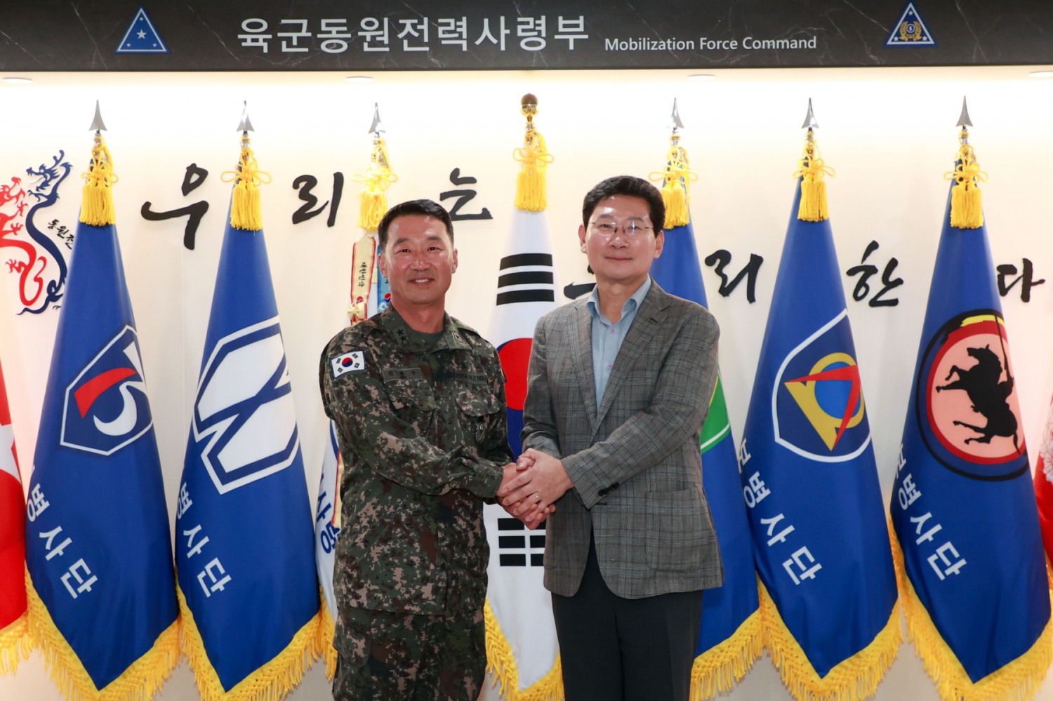 제55보병사단 방문