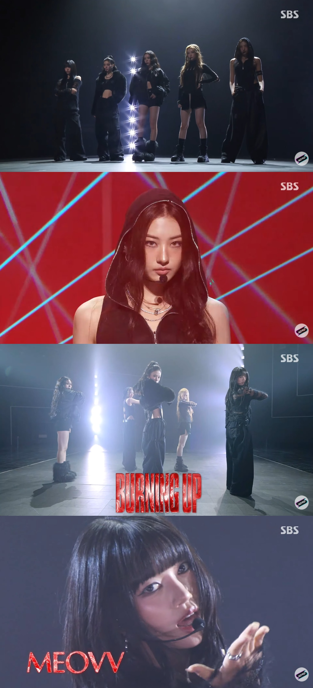 ‘인기가요’ MEOVV, ‘BURNING UP’ 압도적 비주얼+믿고 보는 무대 장악력
