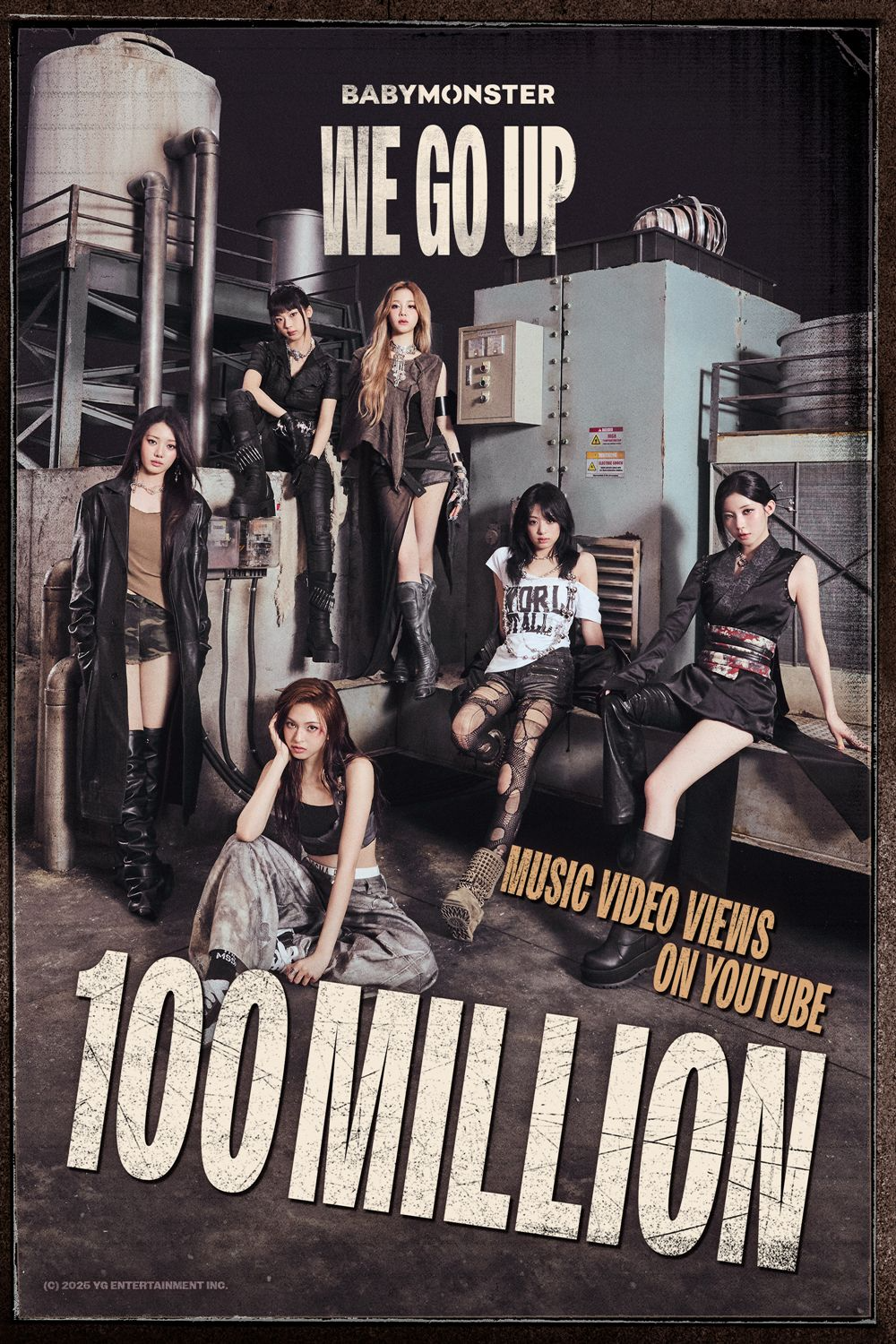 베이비몬스터, ‘WE GO UP’ 뮤비 1억 뷰 돌파…올해 K팝 발매곡 최단