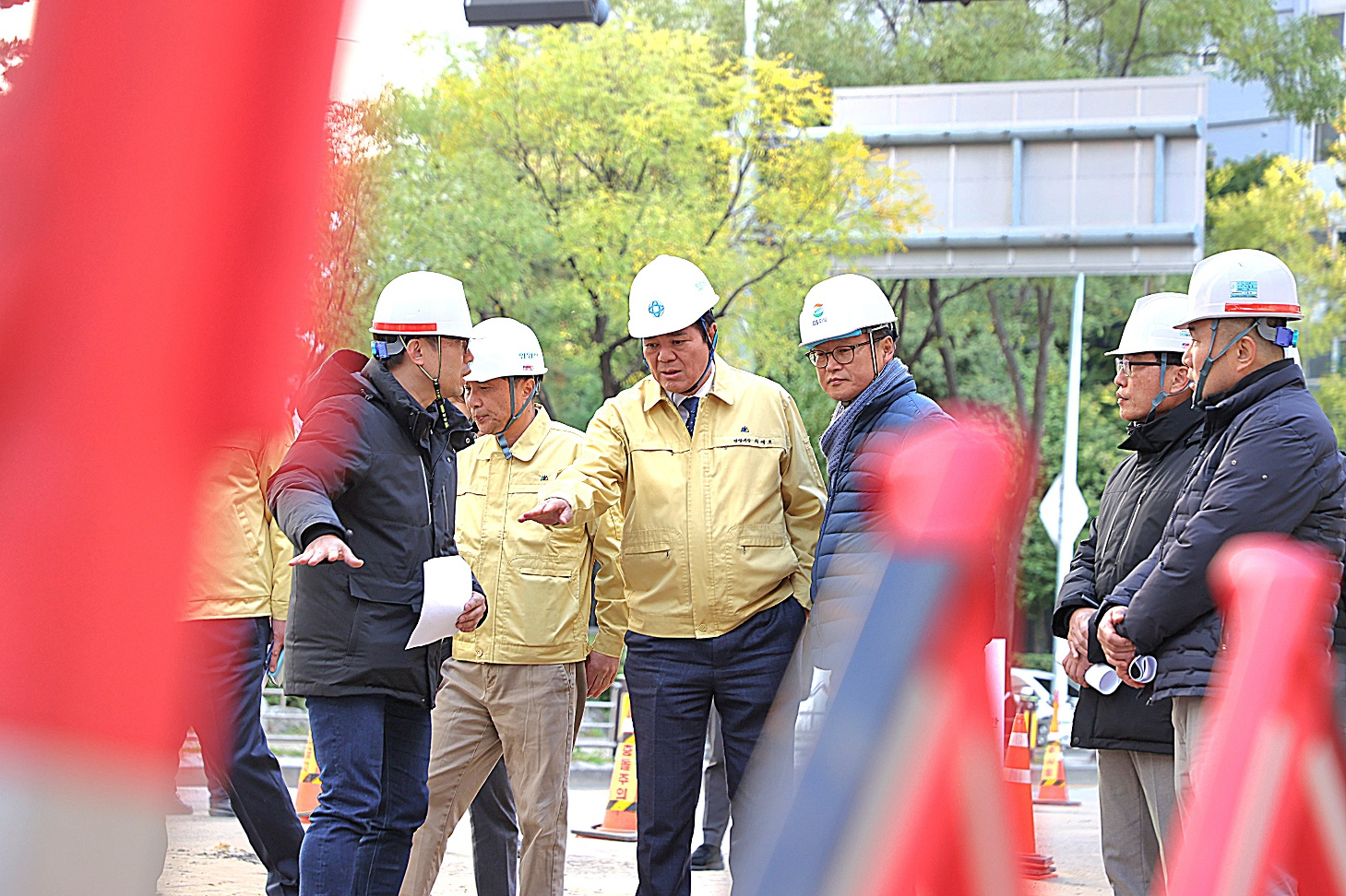 최대호 안양시장 지역난방 열수송관 파열사고 현장 방문