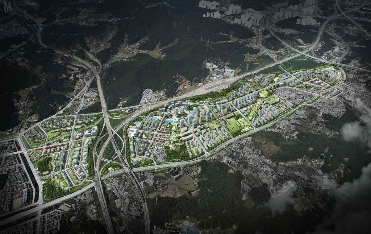 공공주택지구 안산장상 신도시 조감도