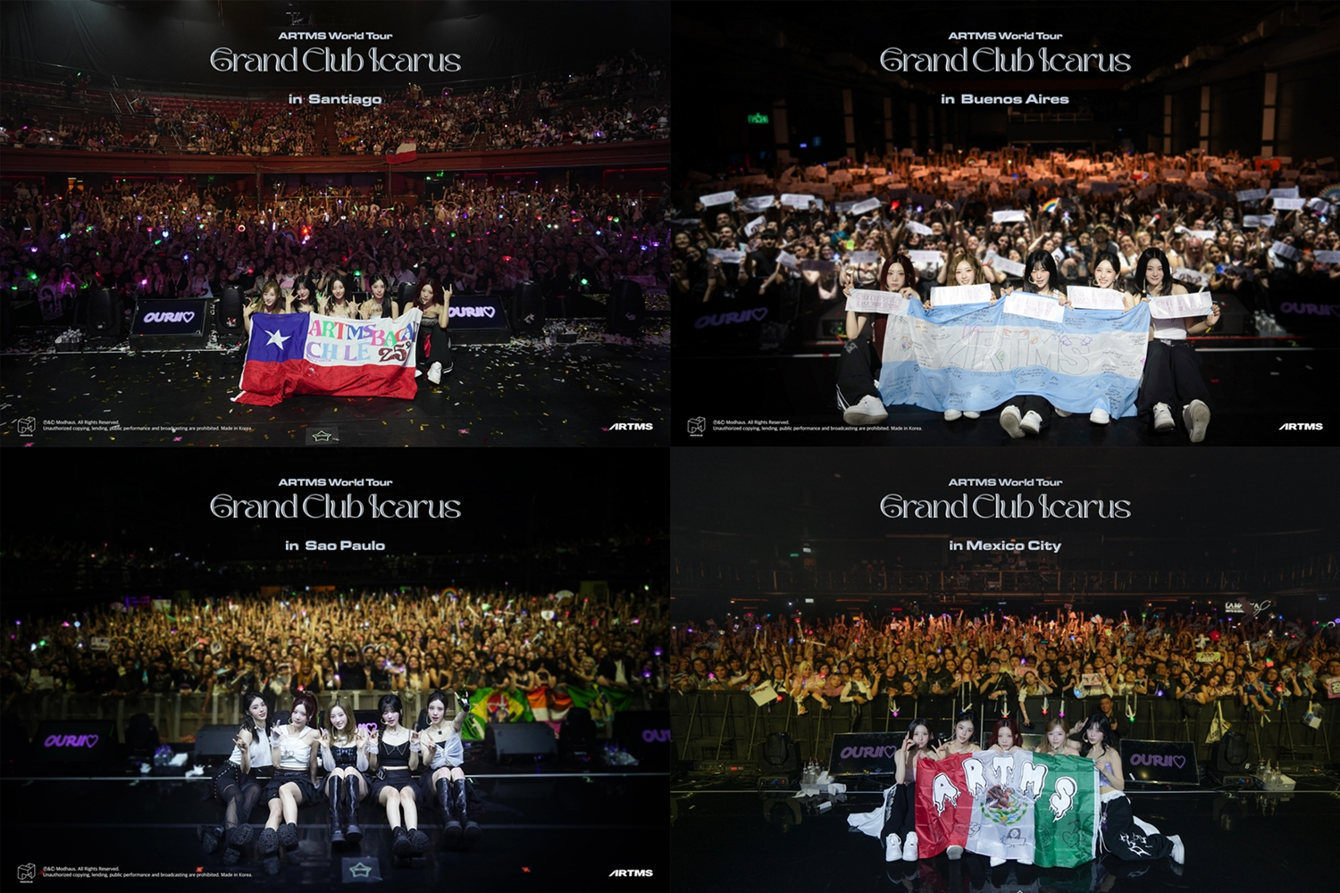 아르테미스, 남미도 홀렸다…4개국서 '그랜드 클럽 이카루스' 성료