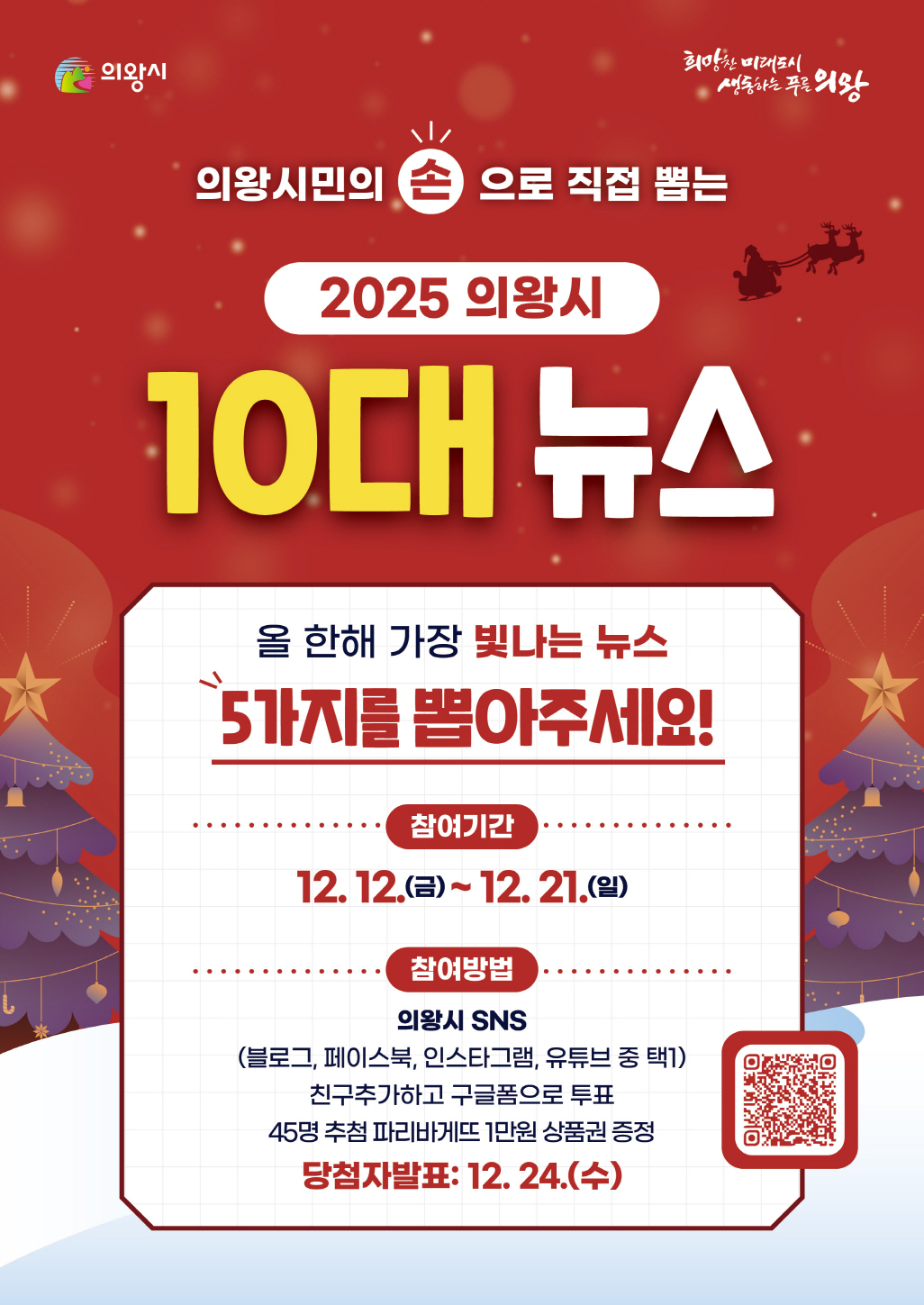 의왕시 10대 뉴스’온라인 투표 포스터 (의왕시 제공)