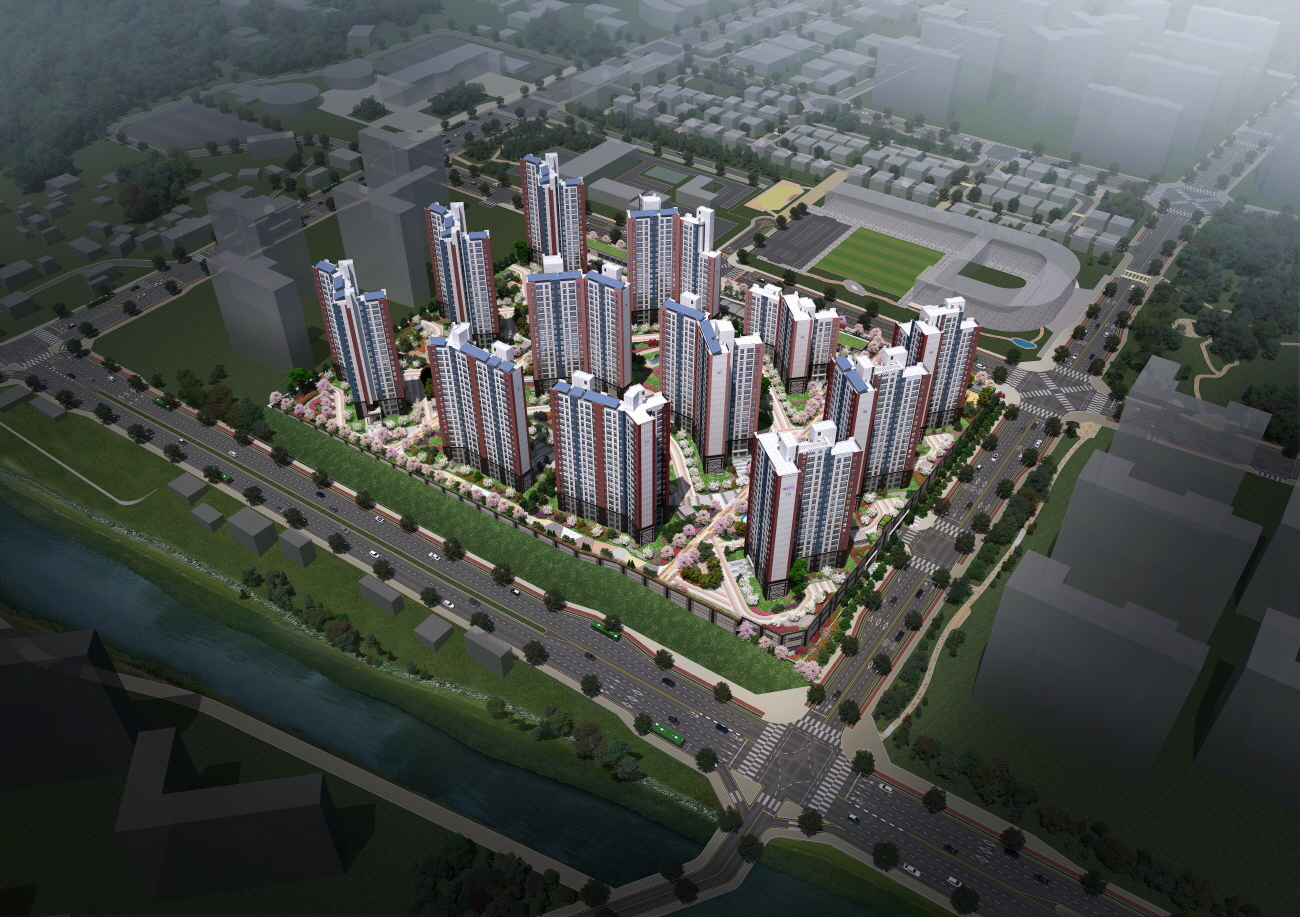 이천 중리 B3블록 금성백조 예미지 야경투시도