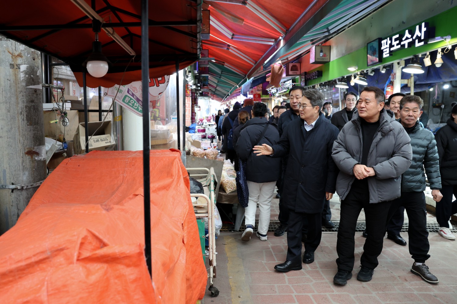 김 지사,부천 제일시장 다시 방문 피해 수습 현황 점검 (경기도 제공)