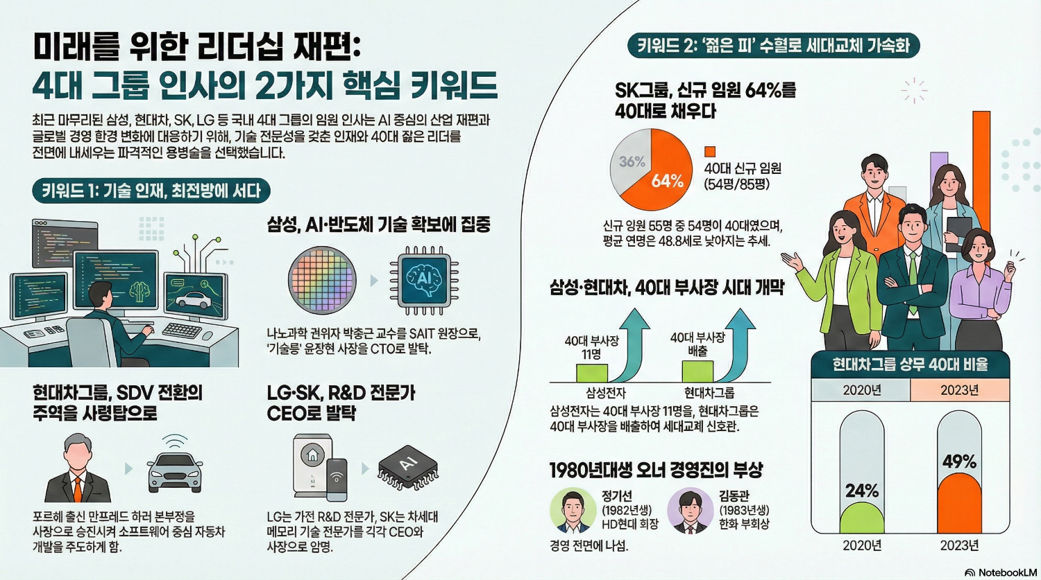4대그룹, 기술인재·40대 리더 중용했다