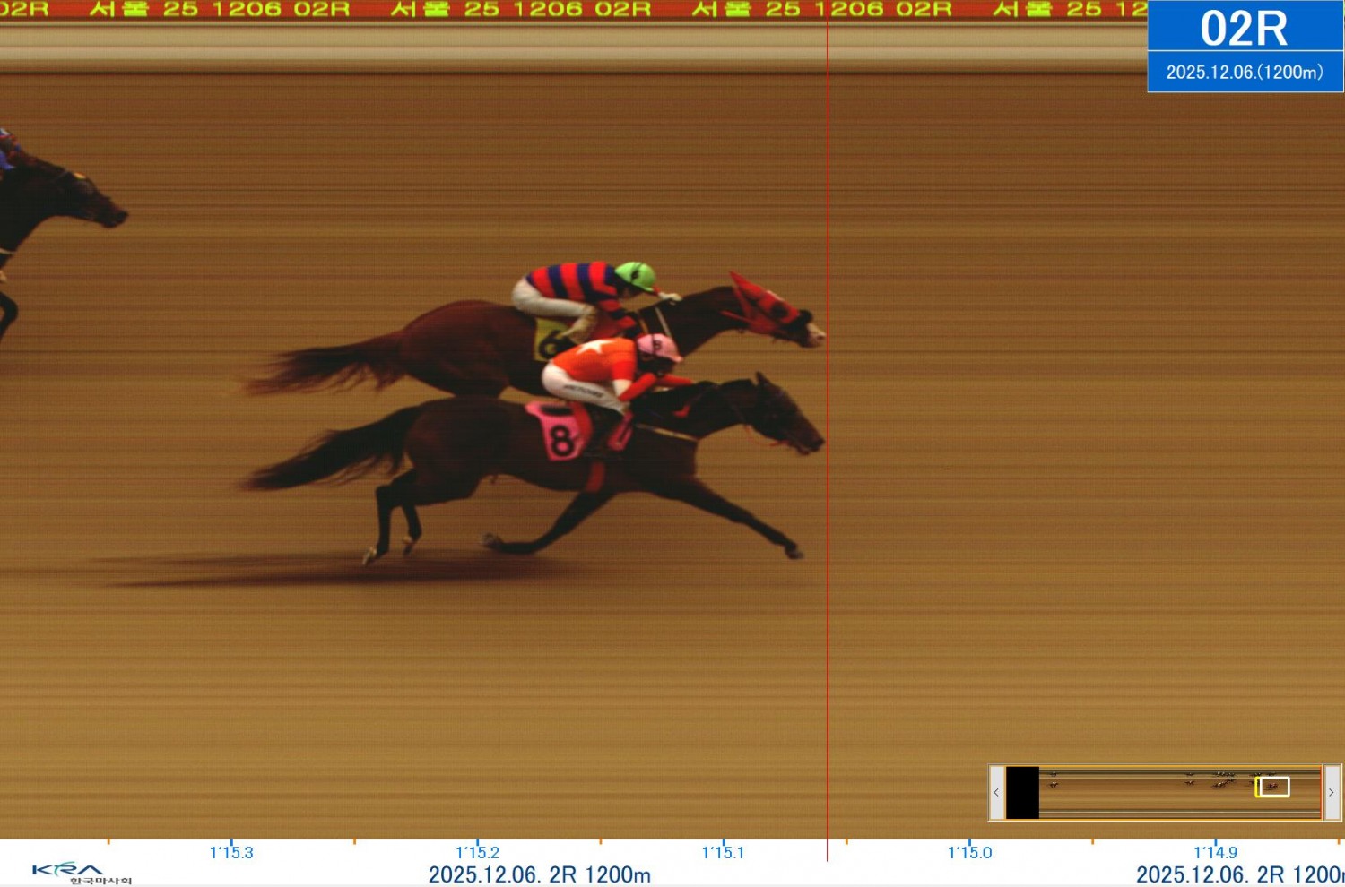 12월6일 서울 제2경주 동착 장면