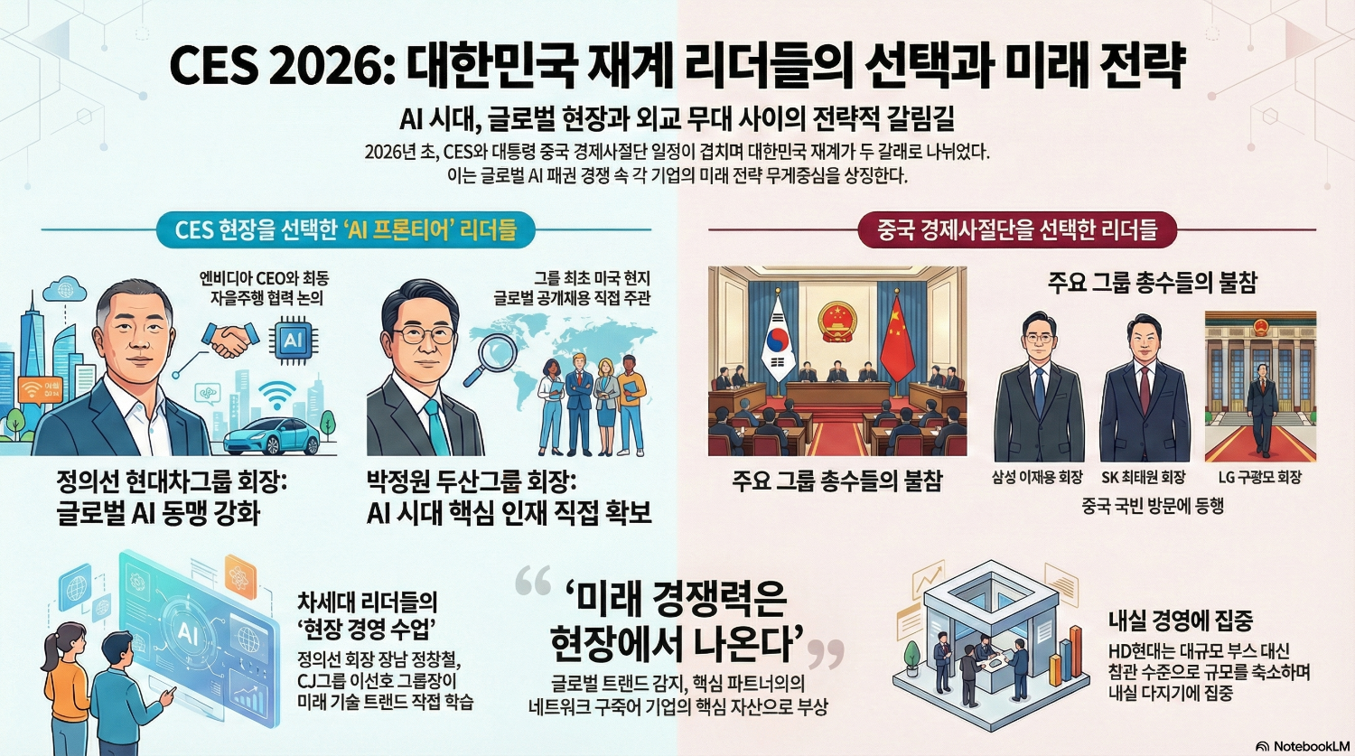 CES 직접 참관한 재계 차기 리더는 누구?