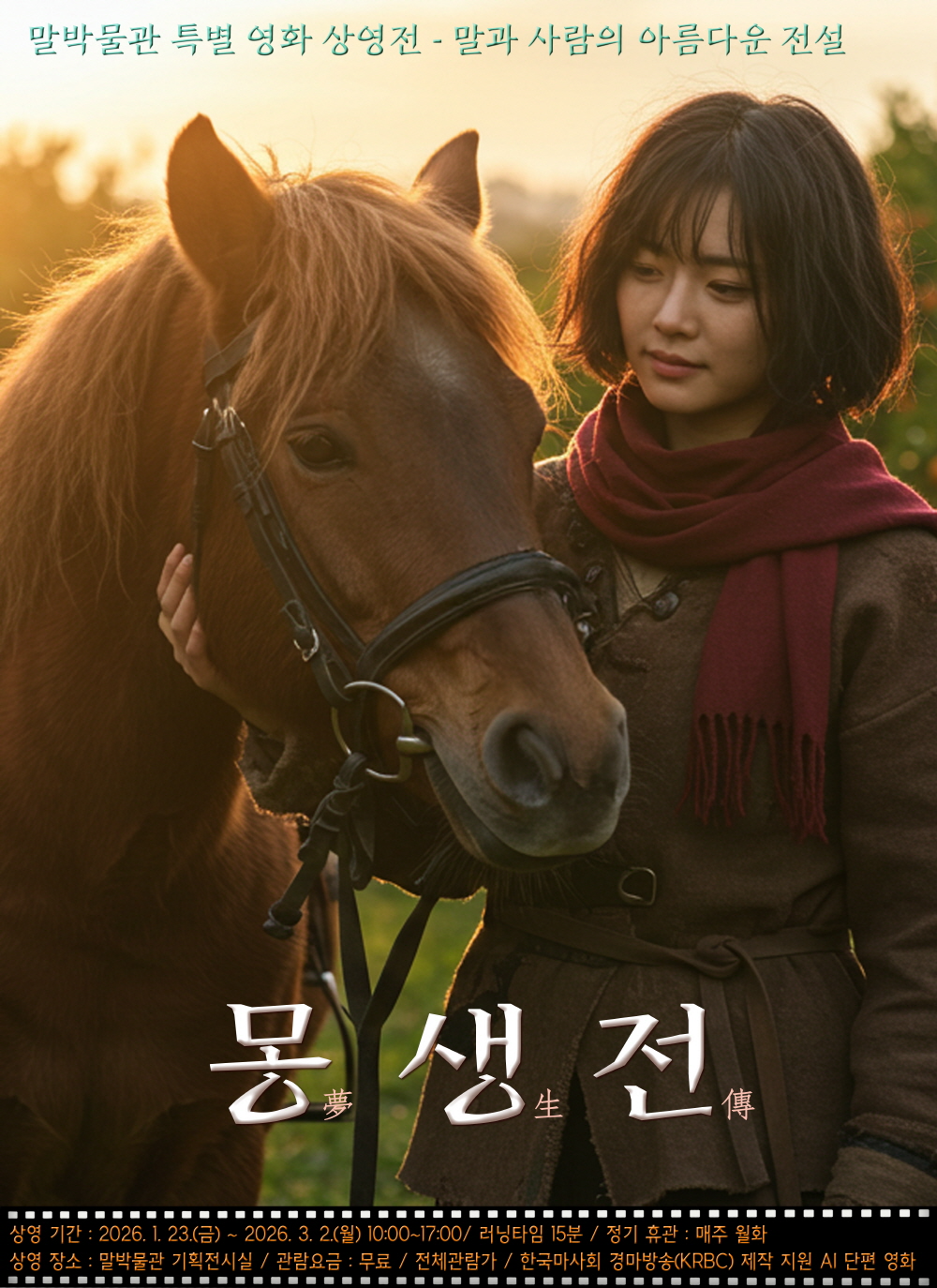 온 가족 다함께 말박물관으로 영화 “몽생전”보러 오세요