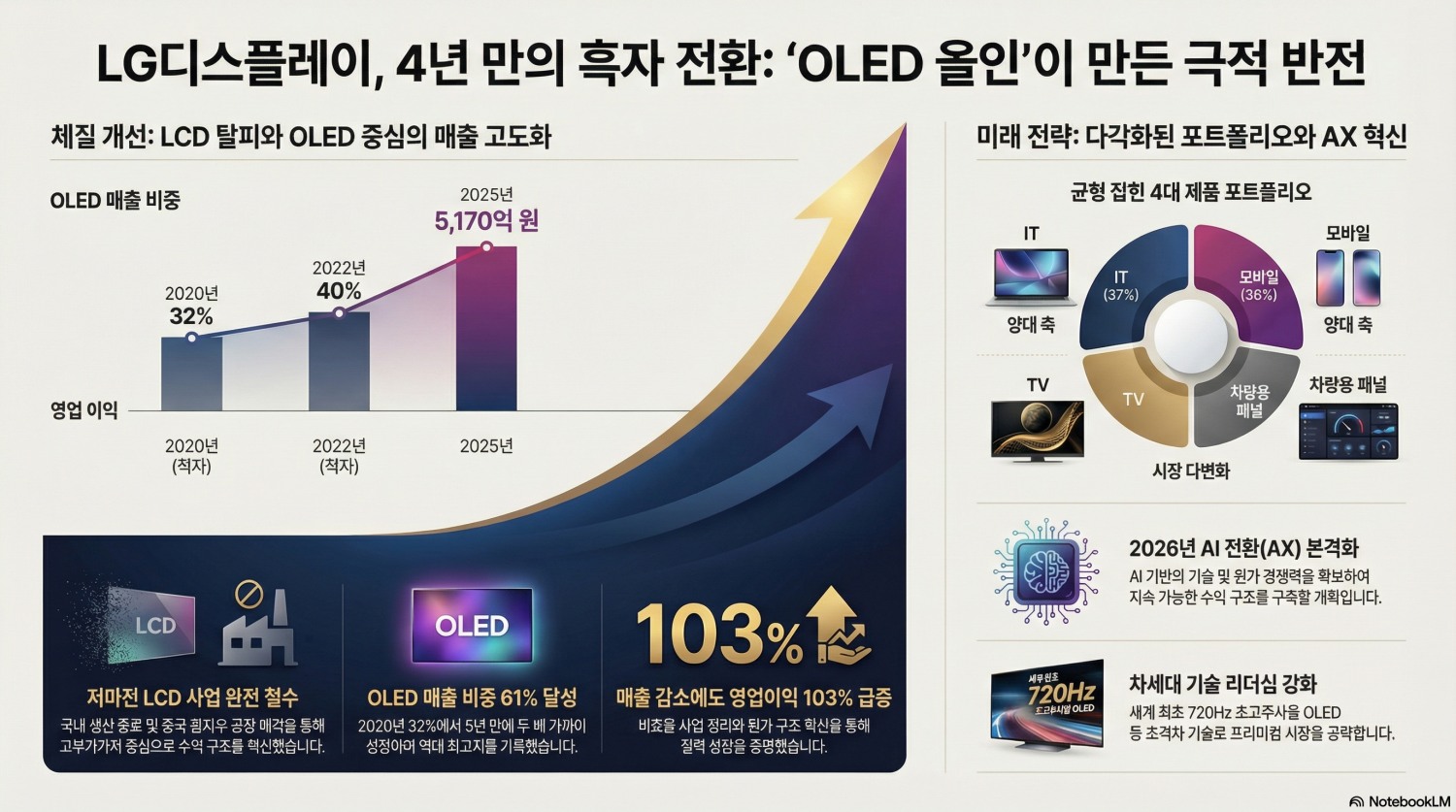 LG디스플레이, 4년 만에 흑자 전환 비결은