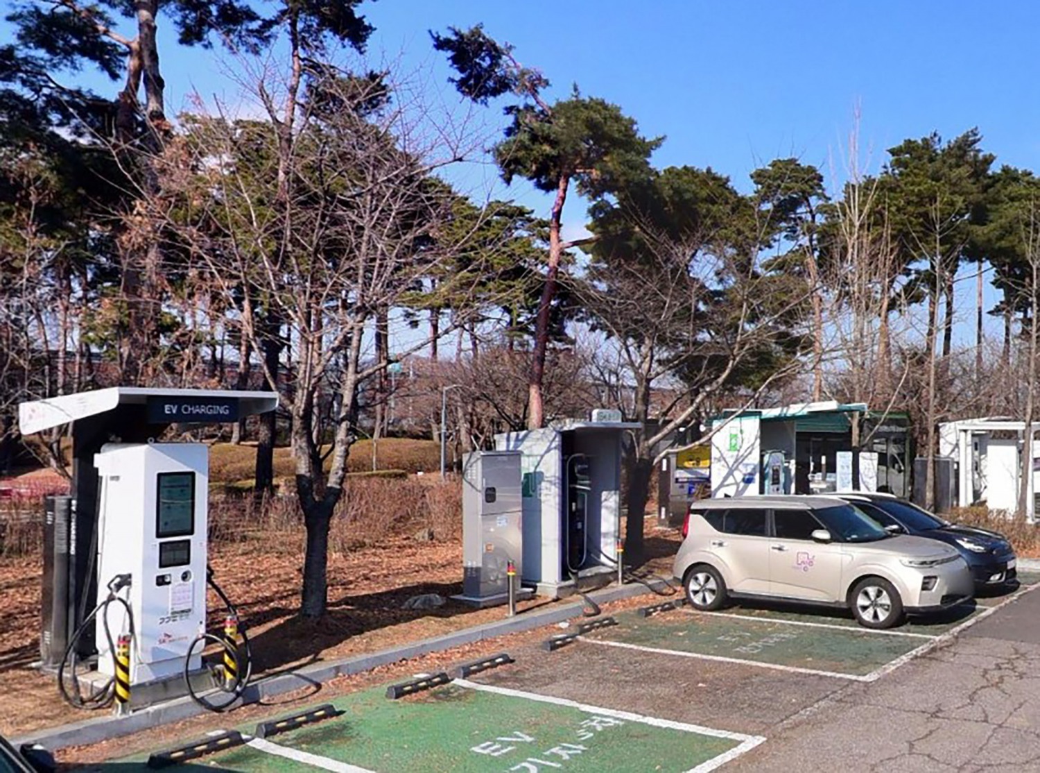 성남시청 야외 주차장 전기차 충전 구역