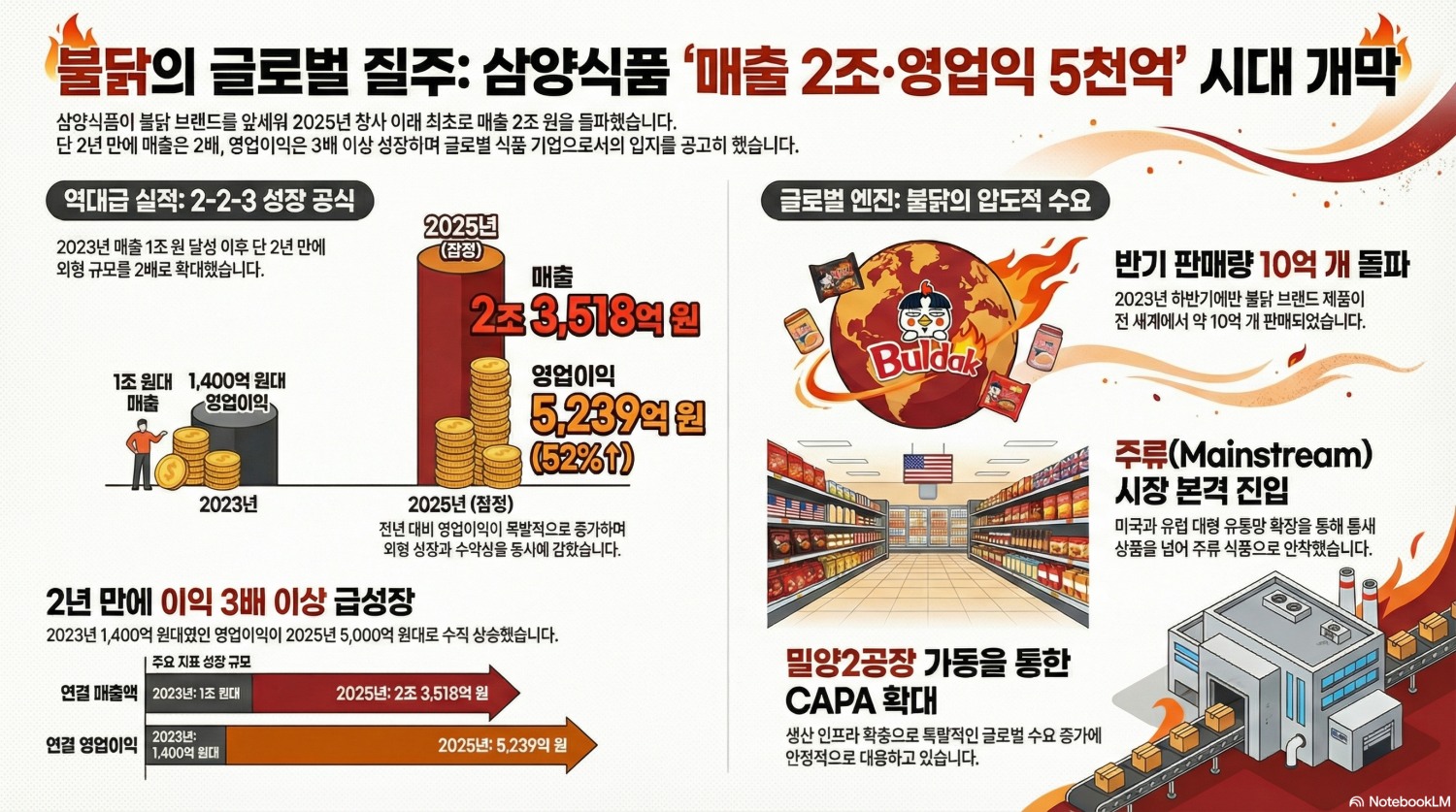 불닭 글로벌 질주 … 삼양식품 매출 2조 돌파