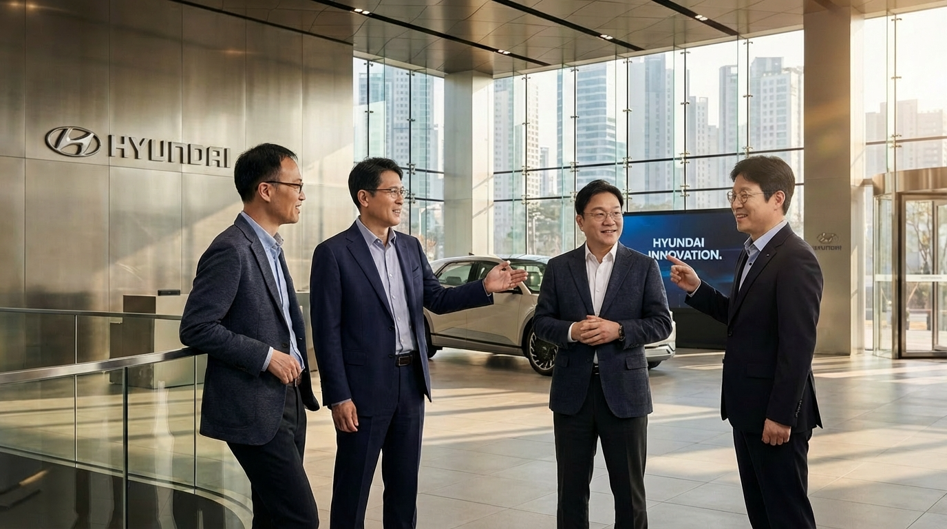 (왼쪽 부터) 한동희, 최영일, 김창환, 이태훈 부사장