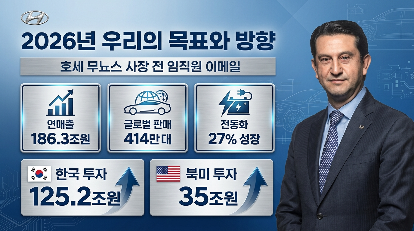 무뇨스 현대차 사장, 한국 125조·북미 35조 투자