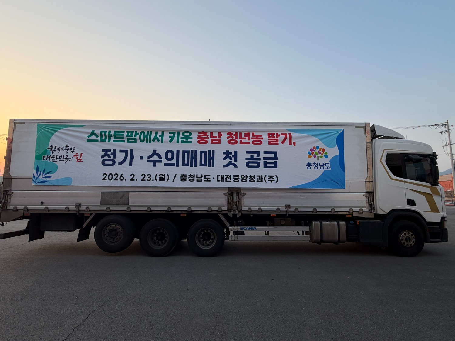 청년농 재배 딸기 1톤 정가·수의 매매 방식 시범 공급 / 충남도 제공