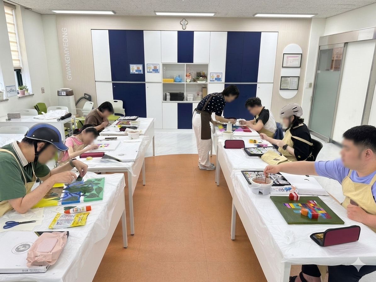 광명스피돔 장애인 문화 교실 운영 사진