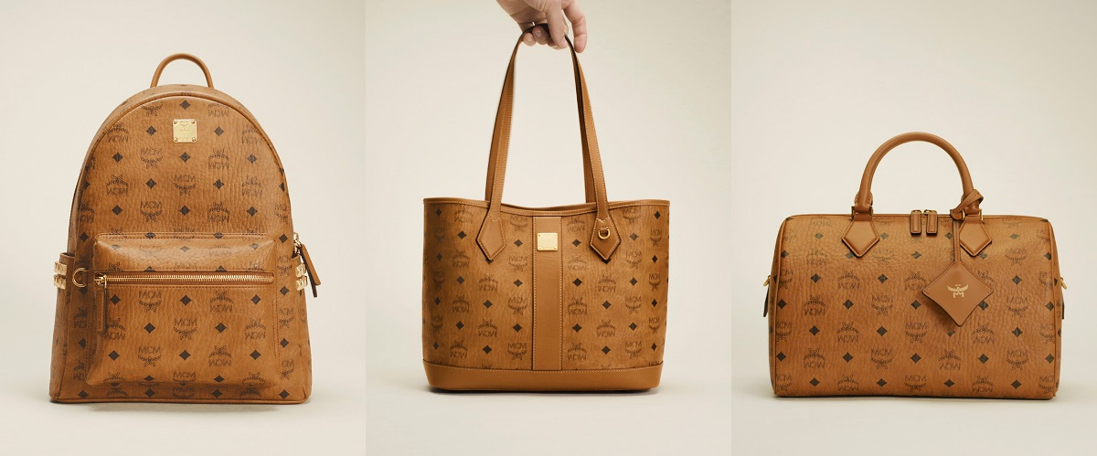 ▲ MCM의 장인정신을 보여주는 ‘스타크(Stark) 백팩’, ‘뉴 리즈(New Liz)’ 쇼퍼, ‘엘라 보스턴(Ella Boston)’ 백 (사진제공=MCM)