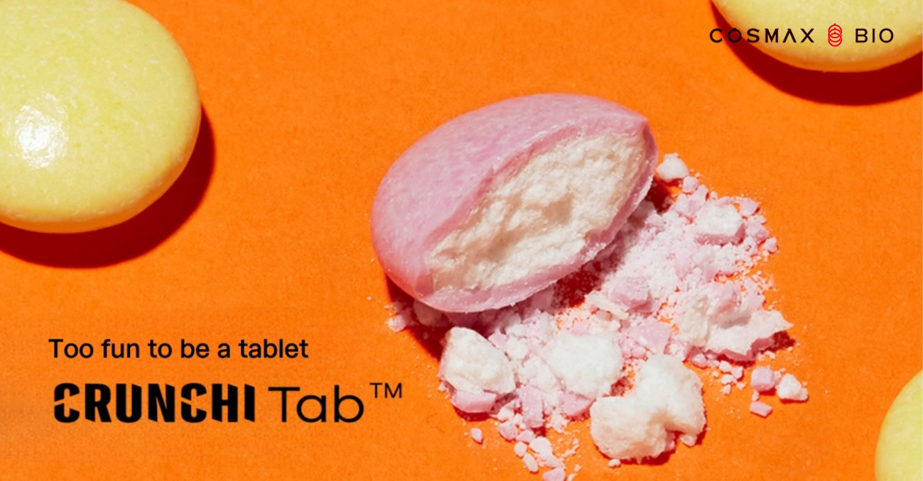 코스맥스바이오, ‘겉바속사’ 씹어 먹는 신제형 ‘크런치탭’ 개발