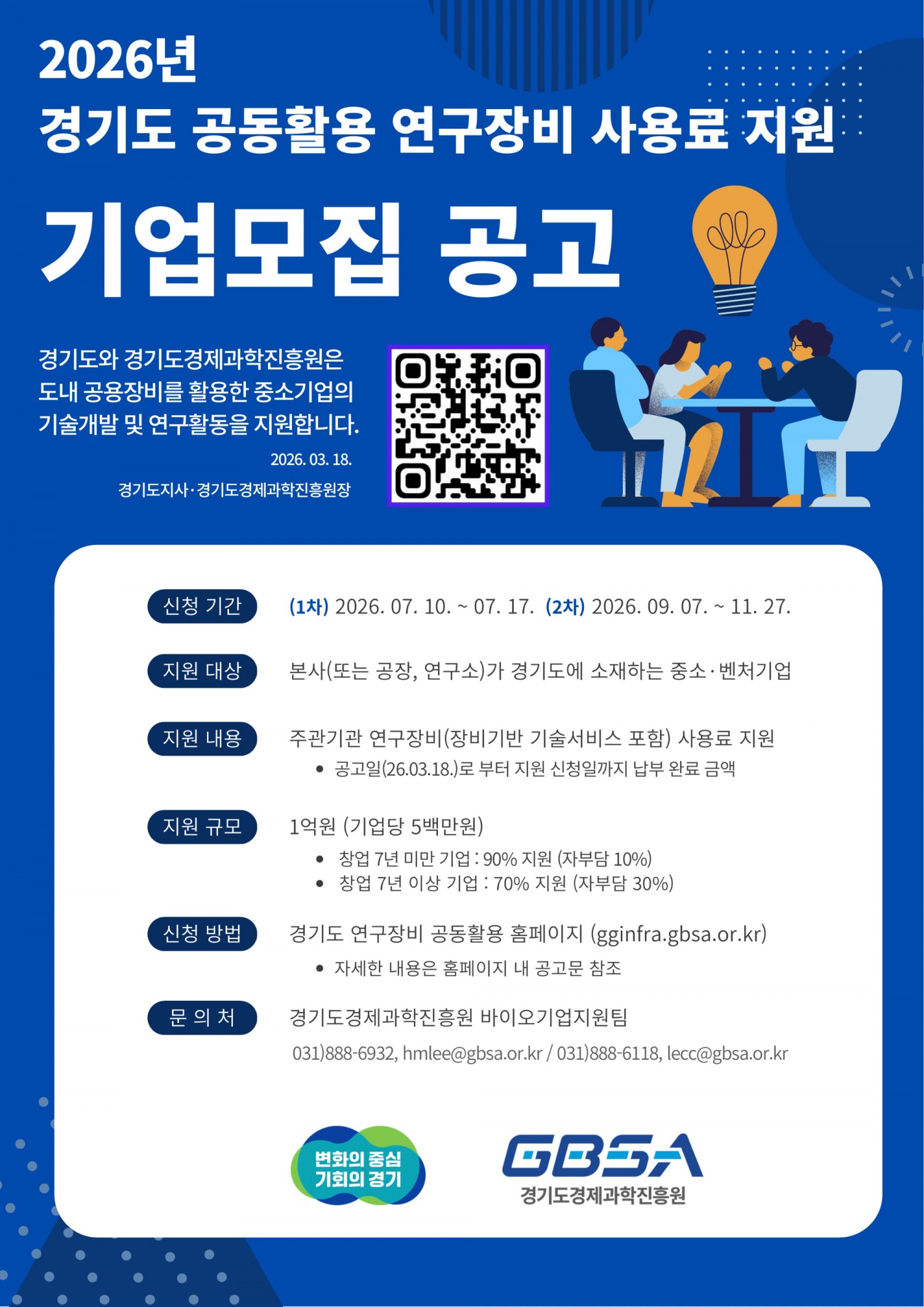 연구장비 도입이 어려운 중소기업 기술개발과 제품 상용화 지원