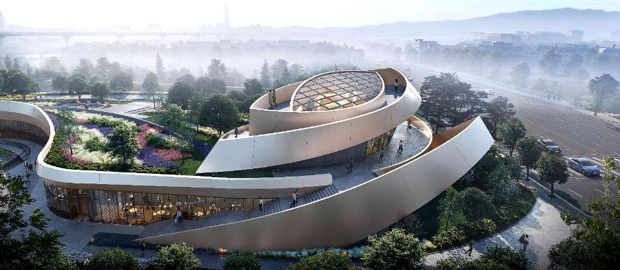 래미안 르네아르 대치 아트라운지 스파이럴 쉘