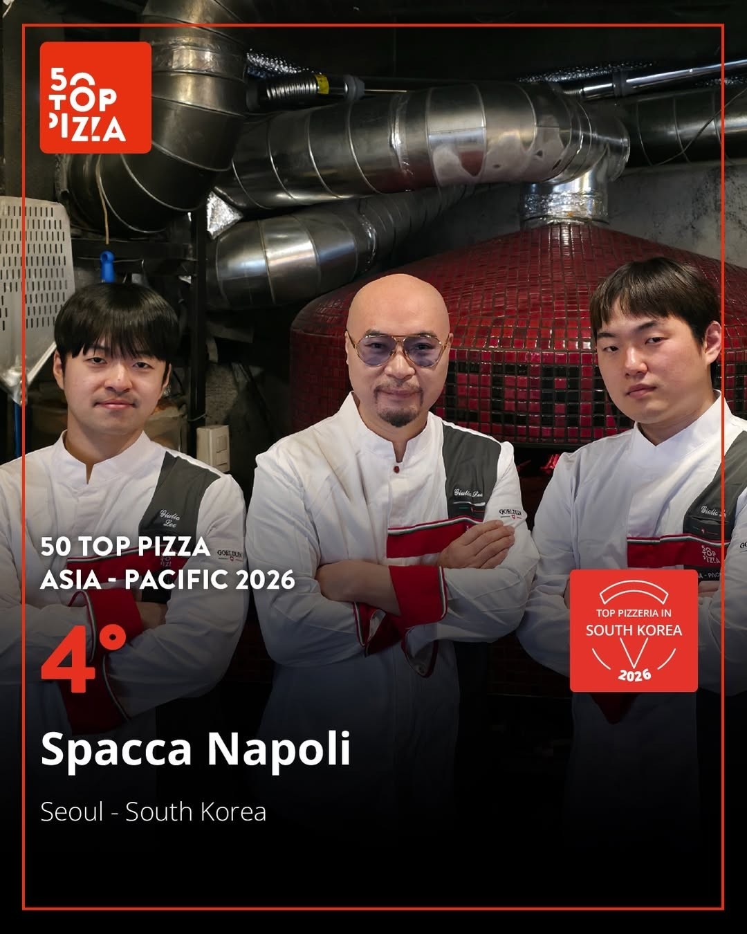 50 Top Pizza Asia-Pacific 2026: Spacca Napoli Seoul Ranks 4th and Wins 'Pizza of the Year' Award