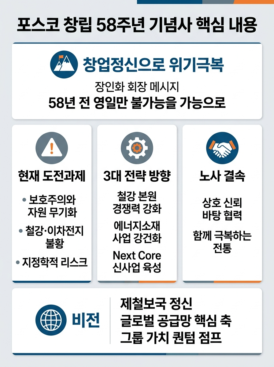 장인화 포스코 회장, "창업세대 도전정신으로 위기극복하자”