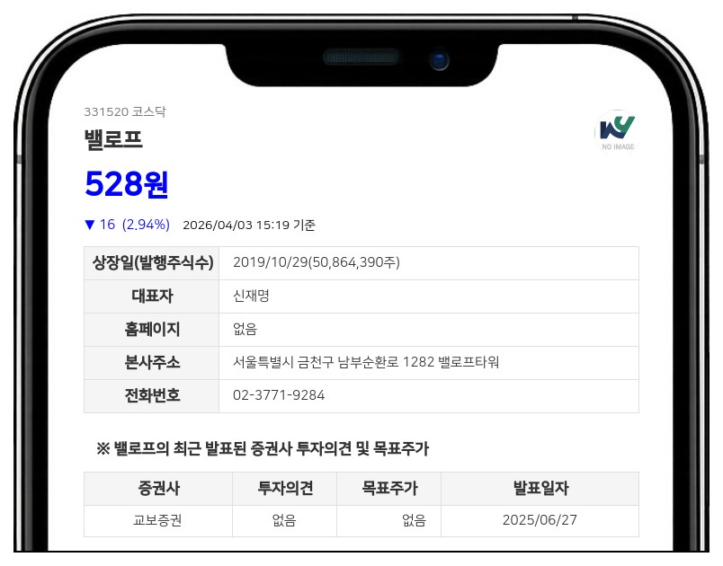 밸로프 주식병합에 따른 거래 정지 실시... 4월 8일부터 신주 상장 전날까지
