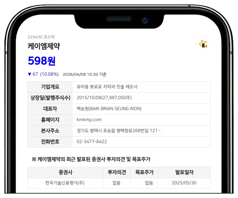 케이엠제약 4월 14일 거래정지, 주식병합 통한 자본 구조 변경 착수