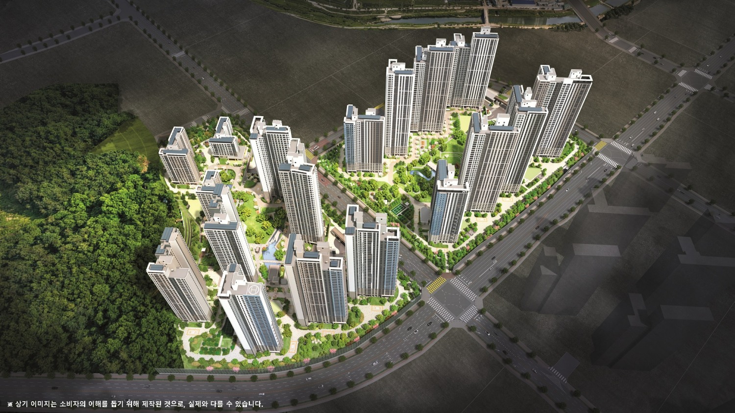 도안자이 센텀리체 통합 조감도