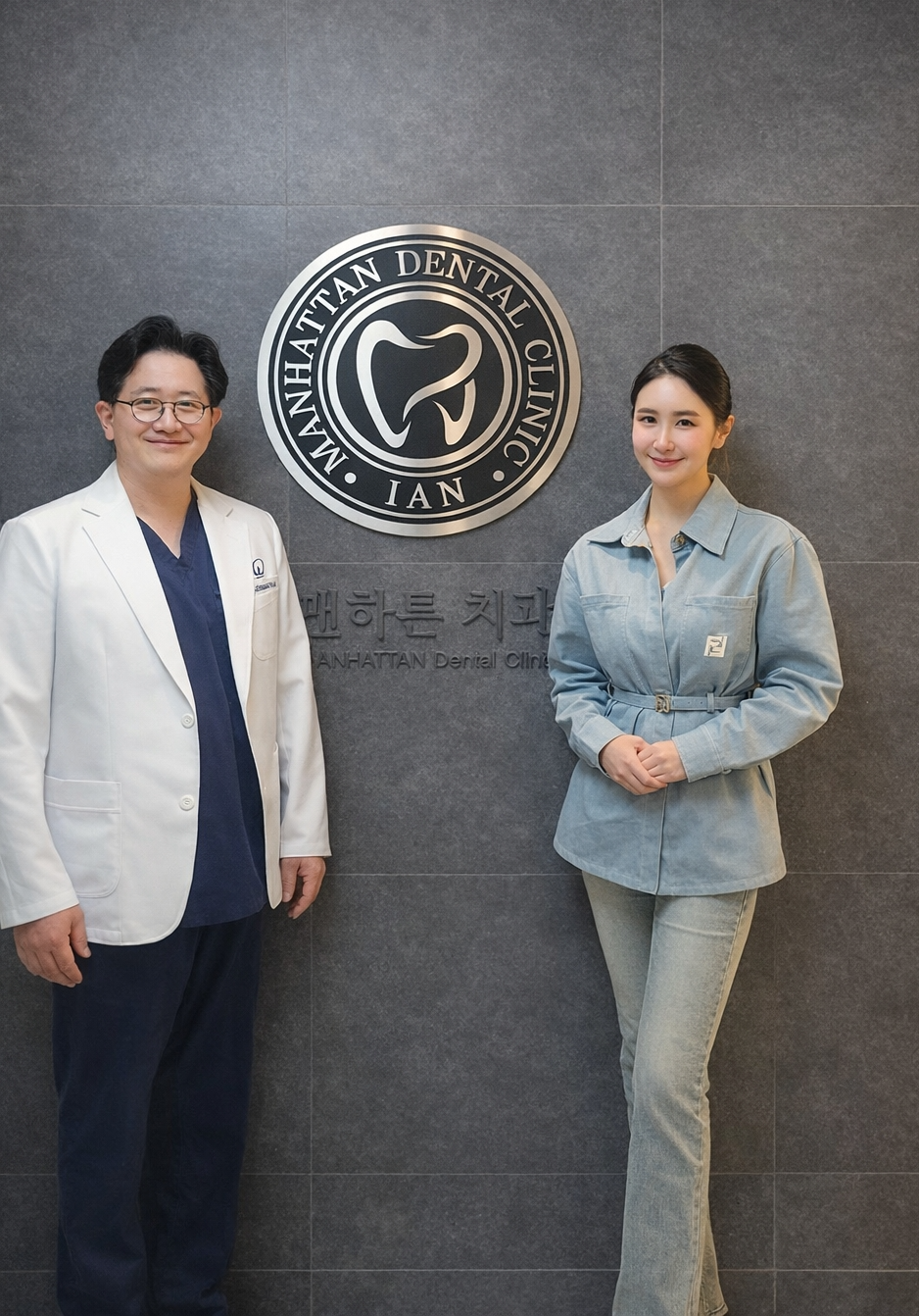 이안맨하튼치과 함대원 원장, 한양대 시니어모델 이현진 교수