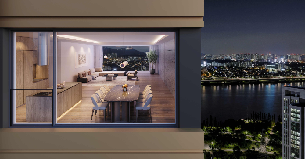 조망 특화 평면(LDK, 스위블 구조 등)으로 누리는 한강 조망
