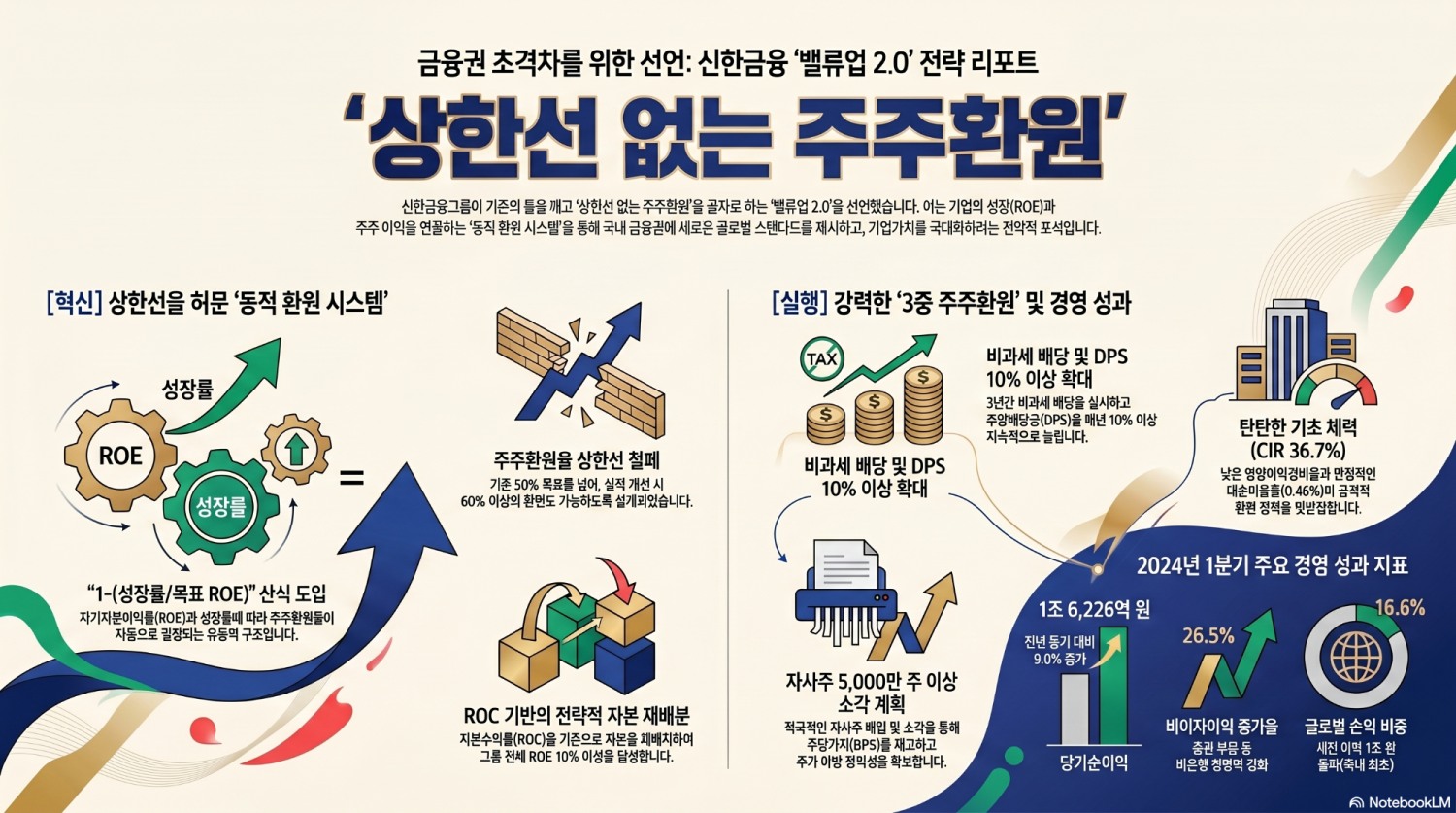 진옥동의 파격선언 “주주환원 상한선 없애겠다”