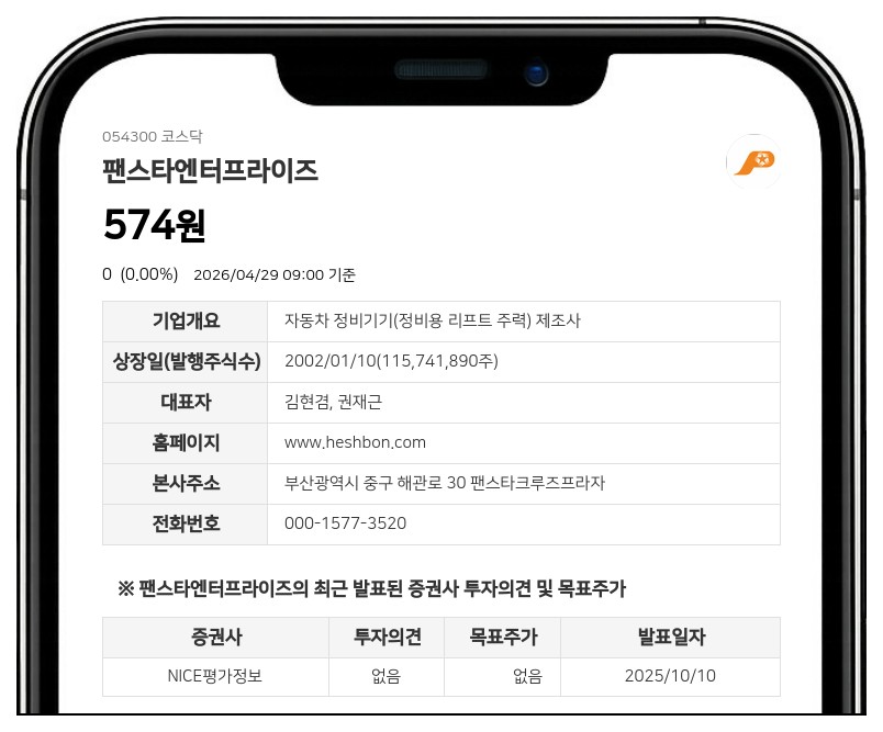 팬스타엔터프라이즈, 4월 30일 액면병합 후 주권매매거래 재개