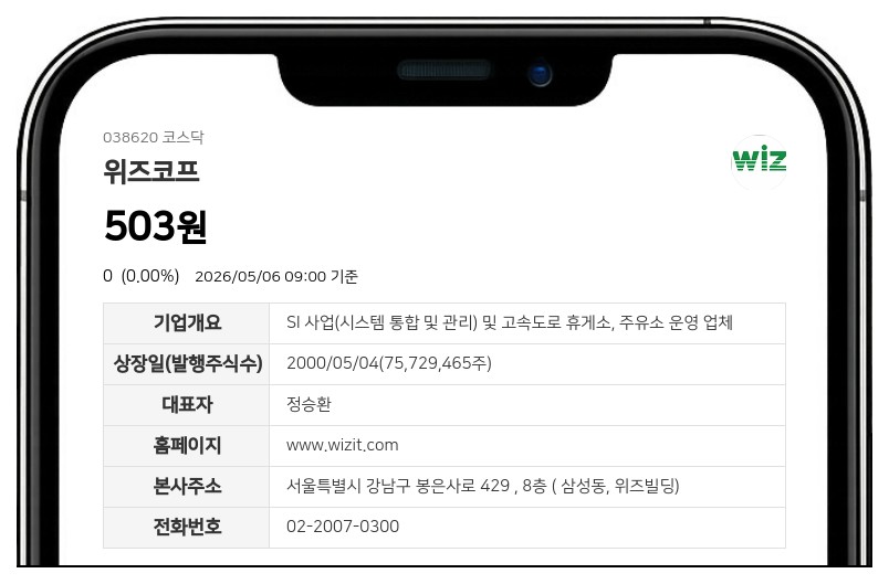 거래 묶였던 위즈코프, 액면병합 마치고 7일 증시 복귀